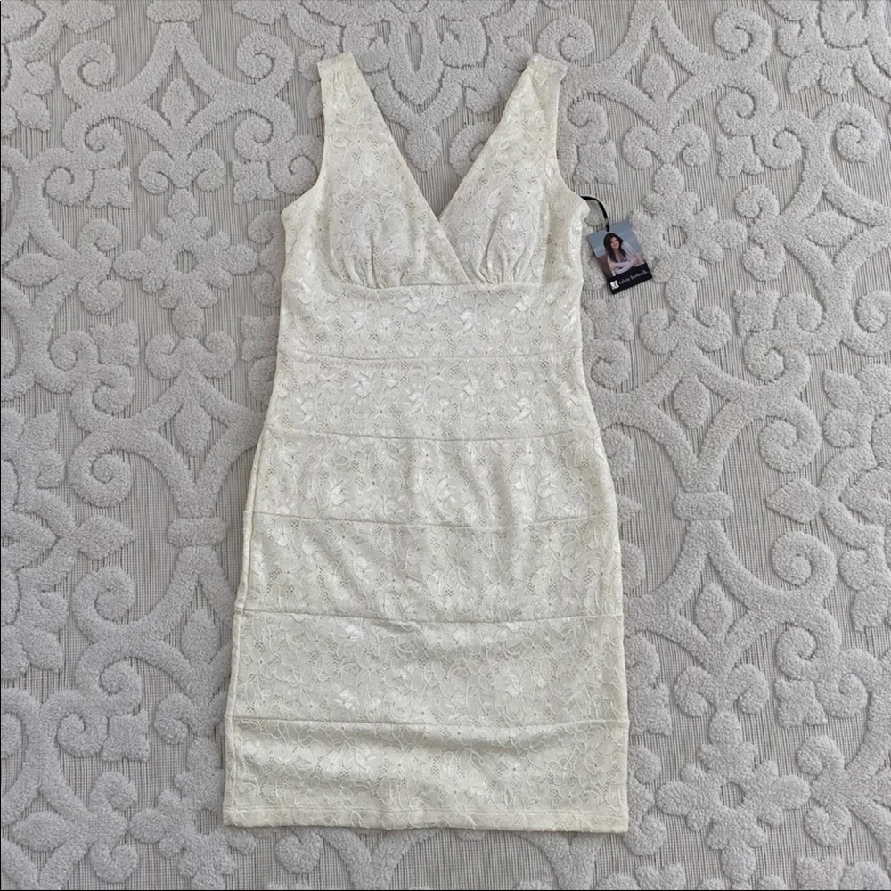 Valerie Bertinelli Ivory Lace Dress NWT Size 8